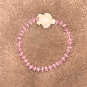 ⭐️Handmade KIDS turtle and pink tigers eye bracelet 💕🐅